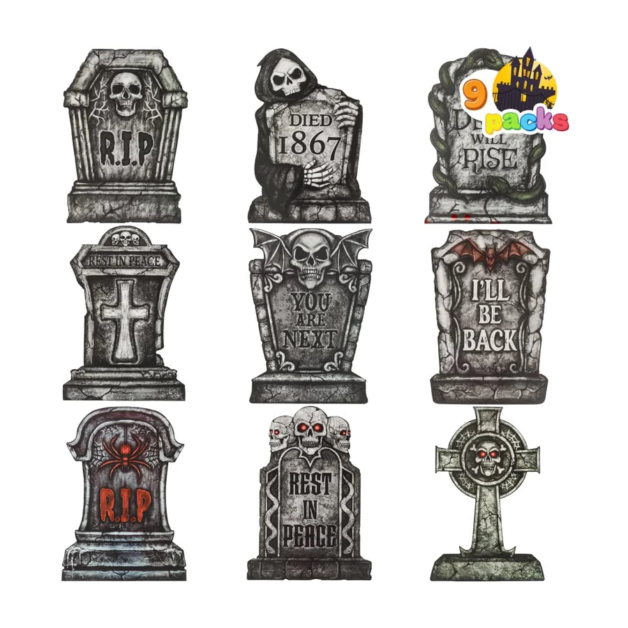 Ashgrave Headstone, 9 pack, studio packshot on white