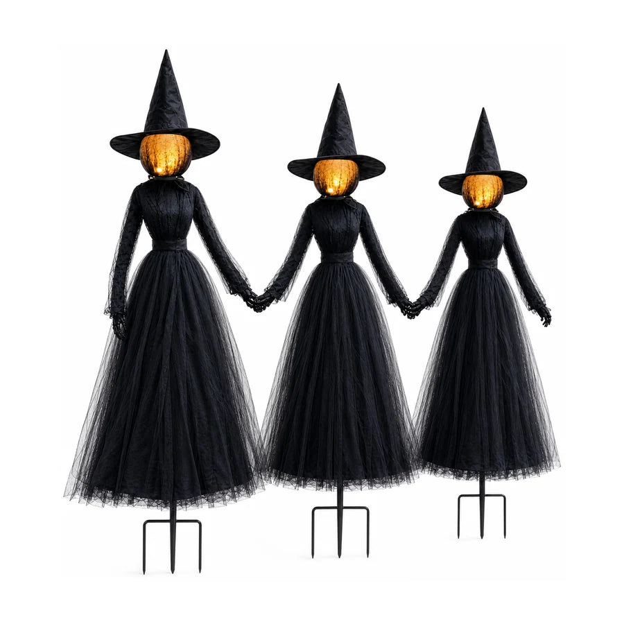 Bramblehook 6 ft Witch Animatronic, studio packshot on white
