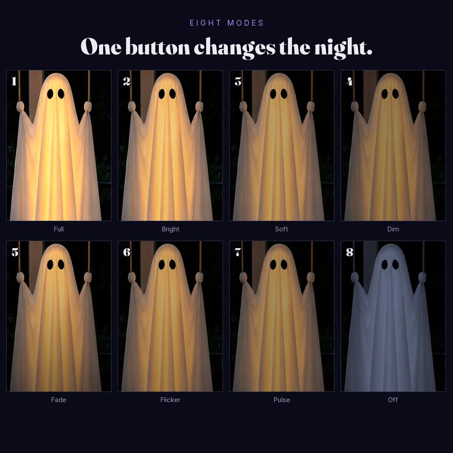 Close view of the lit face and the fabric folds